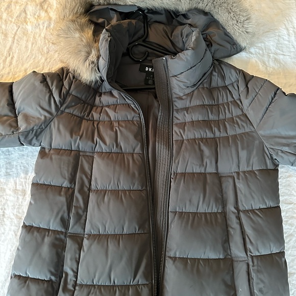 DKNY Long Puffer Coat - Picture 2 of 8
